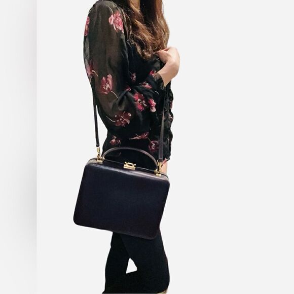 Gucci rare box purple leather bag with strap - Picture 4 of 15